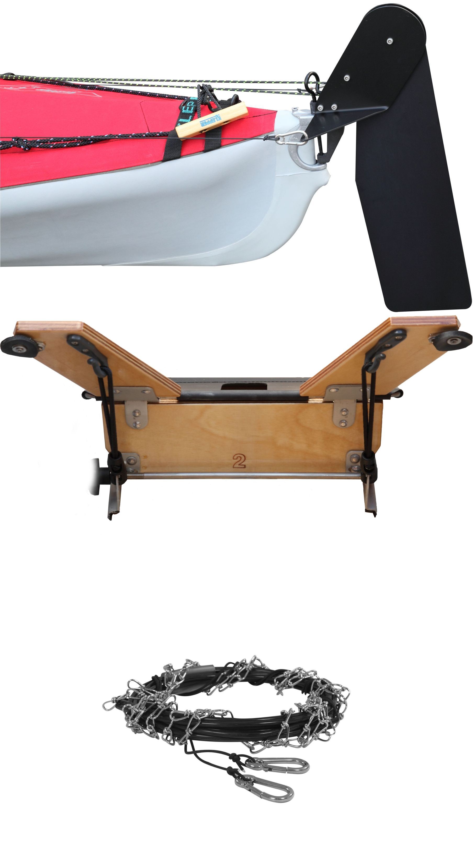 Rudder set "Comfort" Aeius 520, Aerius 545, Aerius 585 on clamp