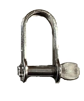 Key shackle with safety bolt