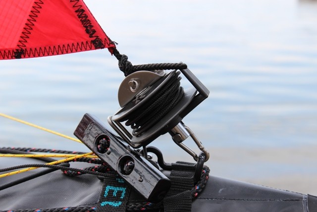 Furling jib, for rolling the headsail.