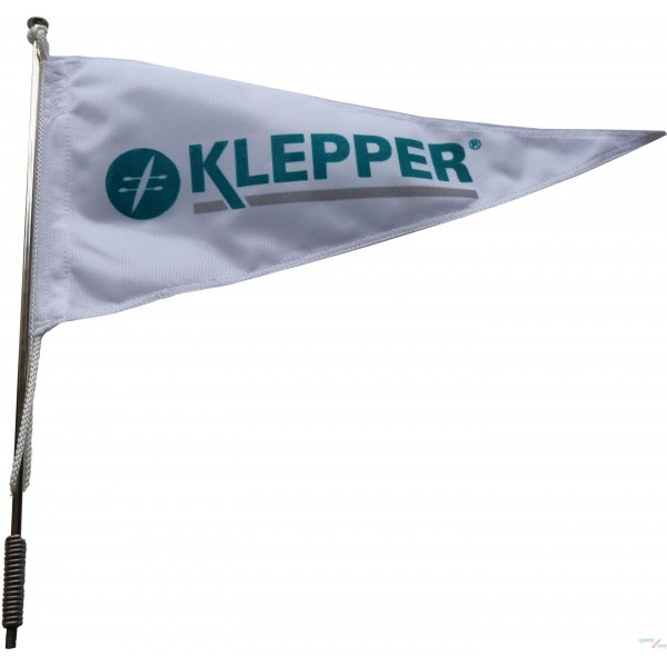 Flag pole with KLEPPER-flag without adapter for bow fixing