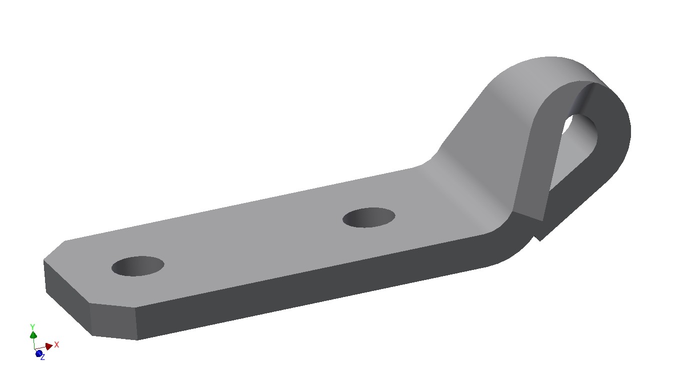 Pedal hook for foot control, metallic, for rudder ropes