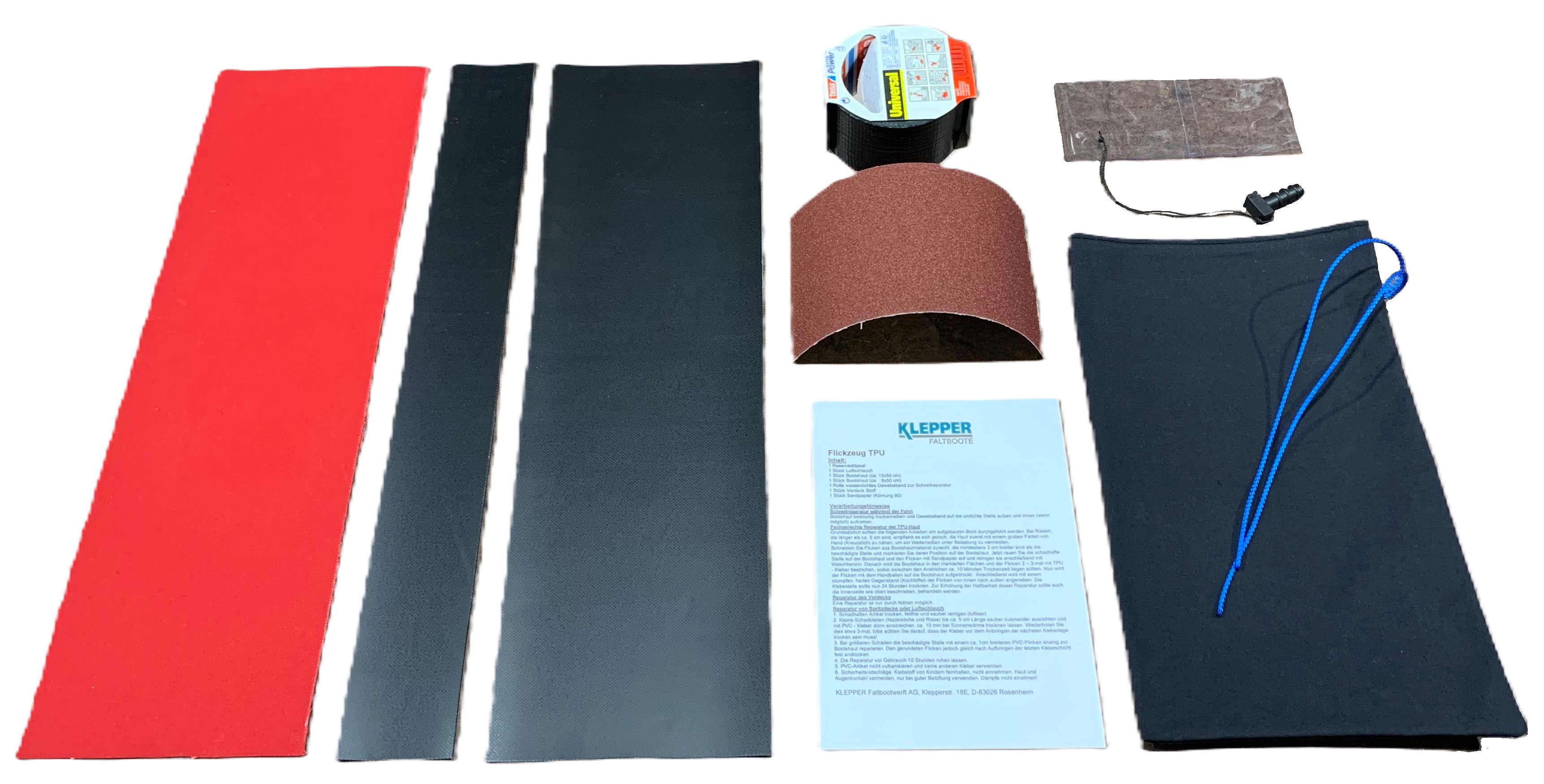 Repair kit TPU black, hull red