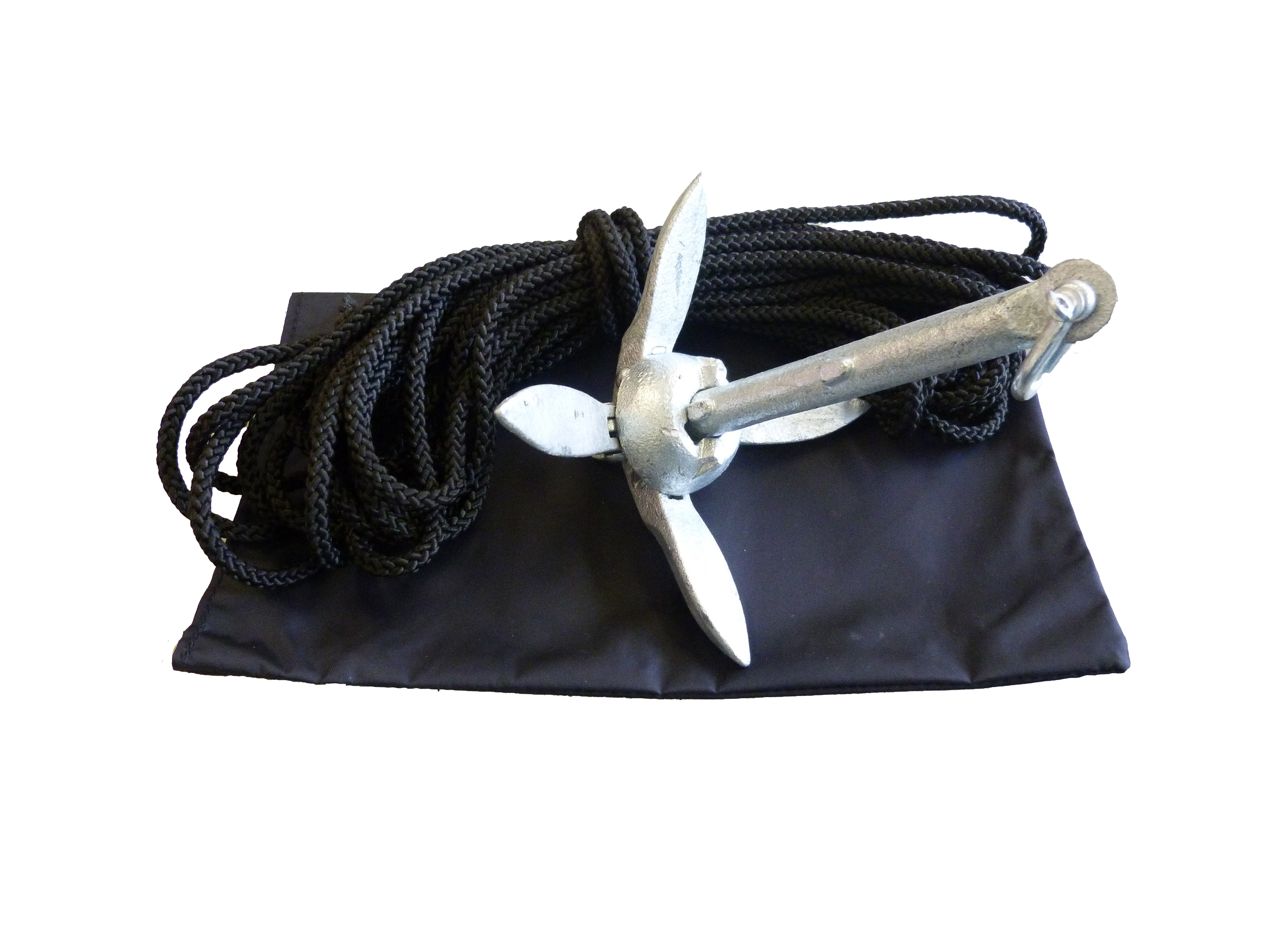 Folding anchor - 10m rope and bag - 700gr.