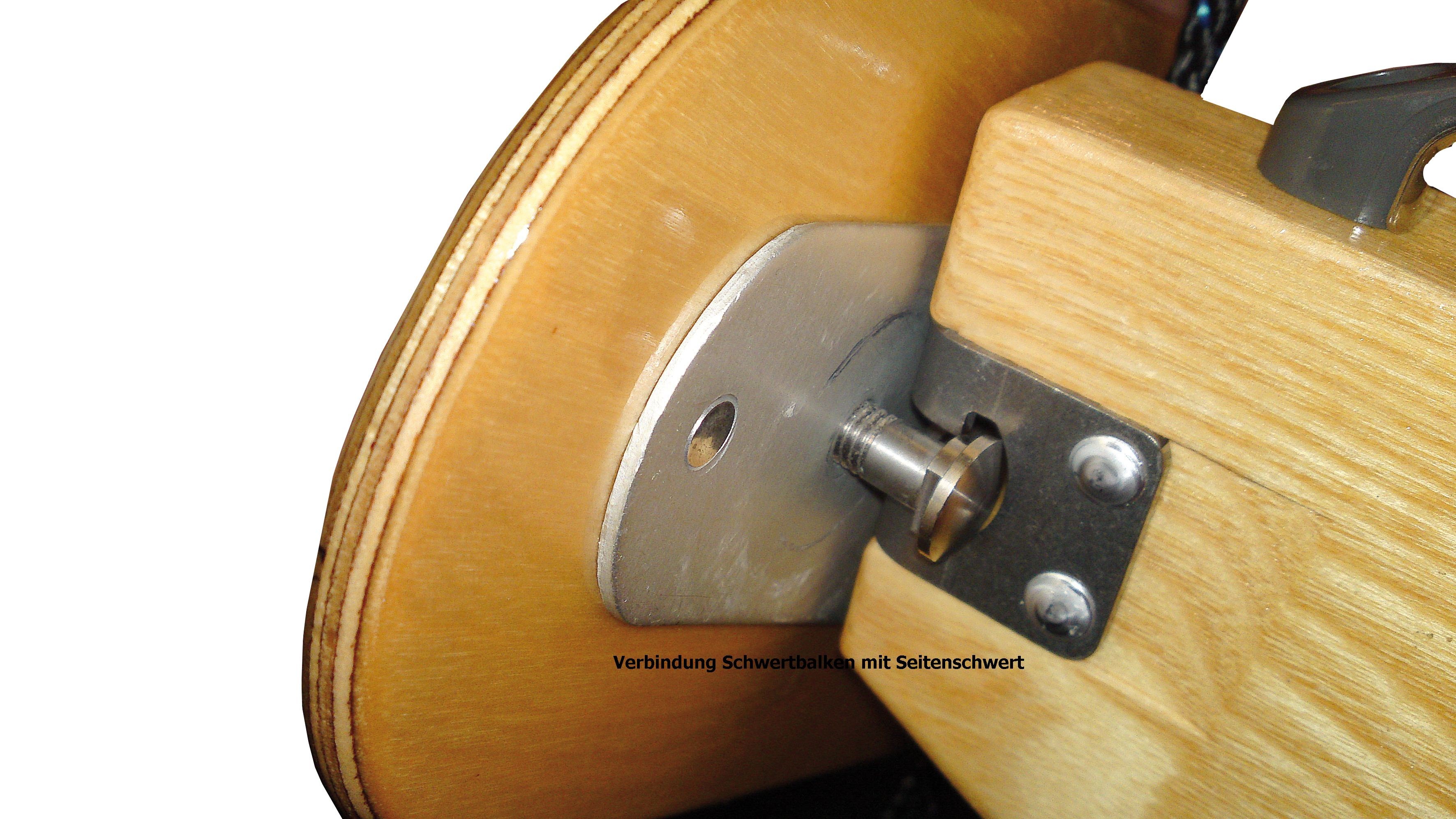 Leeboard crossbar without screws, sails S1 - S2