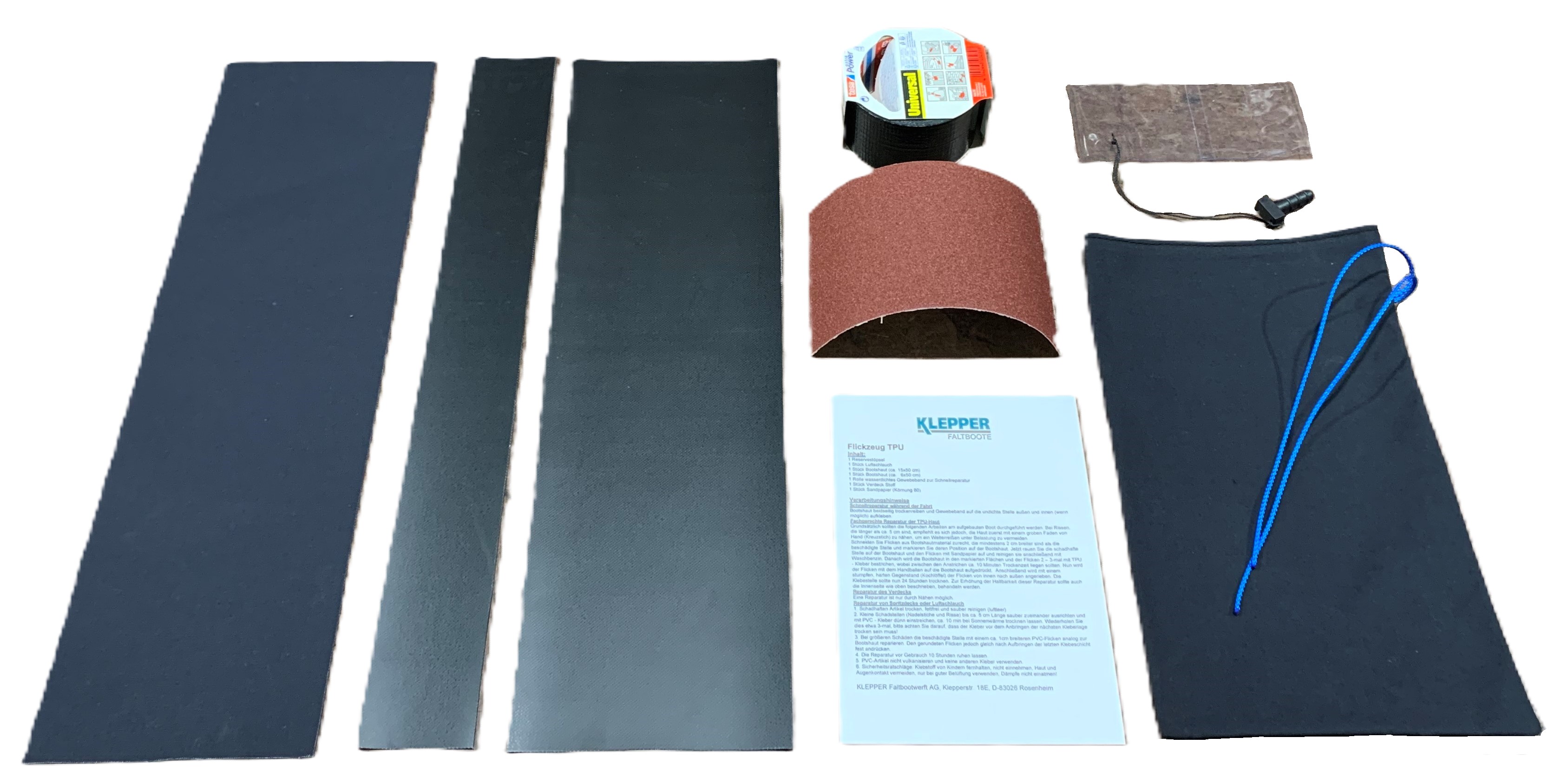 Flickzeugbeutel - TPU Schwarz - Verdeck Schwarz